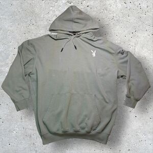 Playboy x Missguided Lips Magazine Cover Graphic Hoodie Green Oversized US 12